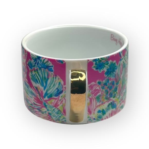 Lilly Pulitzer ❤︎︎ Stackable Tea Cups Coffee Mugs Set of 2 ❤︎︎ Being Happy Print - Picture 14 of 16